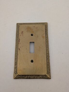 VTG Gatco Brass/ Gold Light Switch Cover Made in Taiwan
